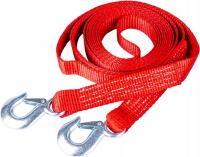 Lina holownicza z hakami Amio 5 m 4500 kg czerwona