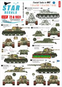 Star Decals 72-A1031 1/72 Finnish Tanks in WW2 # 3