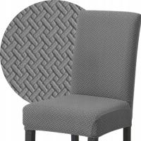 POKROWIEC NA KRZESŁO ŻAKARD JODEŁKA ELASTYCZNY DO SALONU OEKO TEX