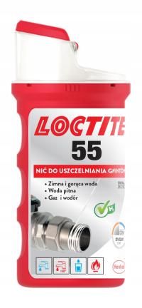 LOCTITE 55 160MB GAZ WODA NIĆ PAKUŁY TAŚMA TEFLON AUTORYZOWANY DYSTRYBUTOR