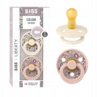 SMOCZEK BIBS LIBERTY okrągły ZESTAW 2szt. KAUCZUK 6 m+ Eloise Blush