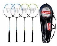 Чехол, набор ракеток с воланом Wish ракетка для бадминтона 4 ракетки