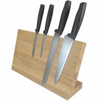 Drewniany blok magnetyczny stojący XL (7 noży) - Dąb