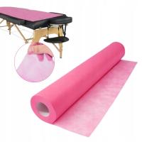 Podkład Kosmetyczny Włókninowy Różowy w Rolce Prześcieradło 70 cm x 50 m