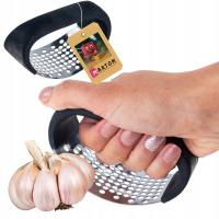 PRASKA DO CZOSNKU WYCISKACZ SIEKACZ WYCISKARKA STALOWA SOLIDNA ZGNIATACZ