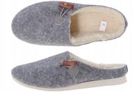 Pantofle filcowe ciepłe kapcie ocieplane wełną
