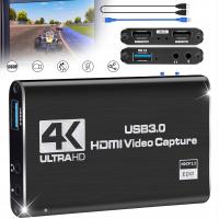 GRABBER HDMI 4K HD NAGRYWARKA OBRAZU VIDEO NA USB 3.0 DO PC LAPTOPA KARTA