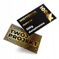 Wizytówki złocone dwustronnie premium - 100 szt - 350g - projekt gratis