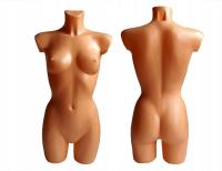 женский пластиковый торс длинный-пластиковый манекен-женский торс бежевый