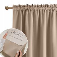 ROOM99 Zasłona Zaciemniająca Laurel 140x250 Beżowa TAŚMA MULTIFUNKCYJNA