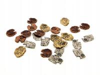 ZESTAW 20 NIEUMARŁYCH METALOWYCH MONET LARP RPG