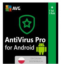 AVG Antywirus AVG Antivirus na Android 2023 1 st. / 12 miesięcy ESD