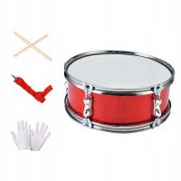 11inch Snare Drum Professional with Adjustable Strap Portable Musical red