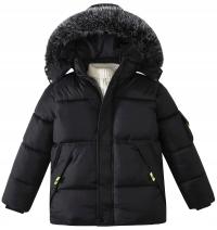 Kurtka zimowa #137C14 PUCHOWA OCIEPLONA CIEPŁYM MISIEM 158/164