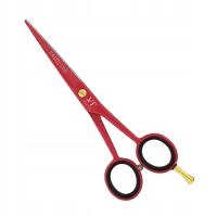 Nożyczki fryzjerskie do strzyżenia ERGO LINE VIVA TOP czerwone 5,5
