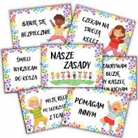 NASZE ZASADY Kodeks dla dzieci A6 16 fiszek