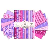 Blok Papierów Kreatywnych Fioletowe Walentynki MaDam Creative