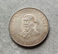 102) MEKSYK srebro - 25 Pesos - 1972 r. MO