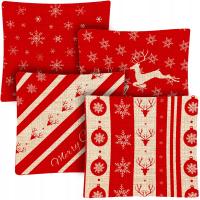 4x POSZEWKI ŚWIĄTECZNE NA PODUSZKI 40X40 POSZEWKA NA JAŚKI BOŻE NARODZENIE