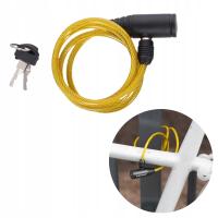 ZAPIĘCIE ROWEROWE LINKA NA KLUCZ BLOKADA, Żółte do Roweru, Dunlop, 90cm