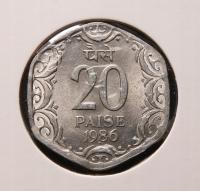 ANK INDIE INDIA 20 PAISE 1986