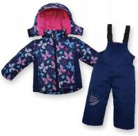 80/86 ZIMOWY KOMBINEZON DZIEWCZĘCY SPODNIE KURTKA KOMPLET NA ŚNIEG ZIMĘ