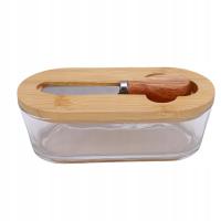 Szklana maselniczka z pokrywką Hermetyczna uszczelka zapewniająca KN