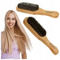 DREWNIANA Szczotka do czesania włosów Masażu WŁOS DZIKA DZIK antystatyczna