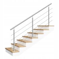 Balustrada schodowa balkonowa barierka nierdzewna 4 x Ø12 mm długość: 2,5 m