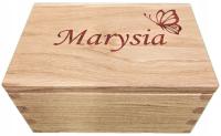 Pudełko skrzynka drewniana personalizowana dębowa - 20x30x18 cm