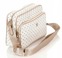 Вместительная сумка-мессенджер на длинном широком поясе Monogram