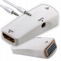 Konwerter z HDMi na VGA + audio jack 3,5mm