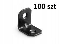 Kątownik łącznik meblowy montażowy metalowy 20x20x16 czarny ocynk 100szt