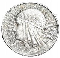 5 złotych 1932, Głowa Kobiety ,Polonia , Polska ,kopia platerowana srebrem