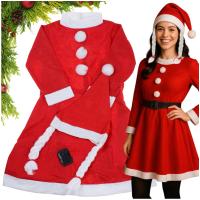 STRÓJ MIKOŁAJKI PANI MIKOŁAJOWEJ MIKOŁAJKA ŚNIEŻYNKA PRZEBRANIE DAMSKIE KPL