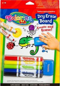 TABLICA SUCHOŚCIERALNA + 5 MARKERÓW COLORINO KIDS 4+ Outlet