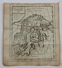 Szwecja Norwegia Dania Skandynawia Mapa Buffier 1744 r