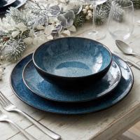 Serwis komplet obiadowy na 6 osób 18 elementów do zmywarki NAVY BLUE