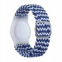 Wristband Protective Case Strap For AirTag Tracker Blue White