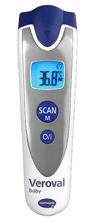 VEROVAL BABY TERMOMETR CYFROWY BEZDOTYKOWY NA PODCZERWIEŃ DO CZOŁA SZYBKI