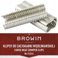 KLIPSY ZACISKI DO ZACISKARKI DO WĘDLIN 60szt metalowe