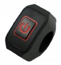 Przełącznik motocyklowy uniwersalny czerwony z podświetleniem 12V