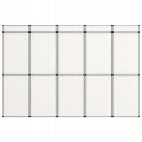 vidaXL 15-панельная складная выставочная стена, 302x200 см, белый