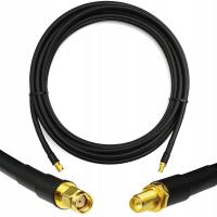 RP-SMA Male to RP-SMA Female Coaxial Cable 50cm 5D-FB for Wireless Antenna
