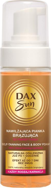 DAX Sun увлажняющая бронзирующая пена для лица и тела 160 мл