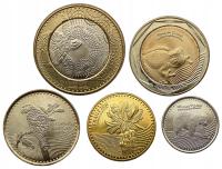 KOLUMBIA ZESTAW 5 MONET 50 - 1000 PESOS 2023 ZWIERZĘTA MENNICZY
