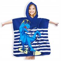 Детское банное полотенце с капюшоном пончо для бассейна пляжи 60x120 узоры