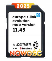 MAPA KARTA RENAULT R-LINK TOMTOM EVOLUTION LIVE 2025/2026 11.45 EU RADARY