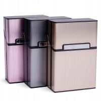 ALUMINIOWE PAPIEROŚNICE Z MAGNETYCZNYM ZAMKNIĘCIEM NA 20 PAPIEROSÓW