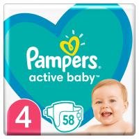 Подгузники Pampers Active Baby 4 58 шт.